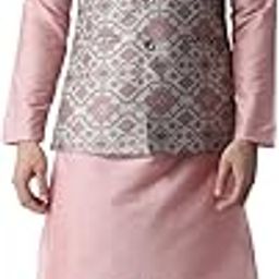 Men's Cotton Blend Full Sleeves Regular Fit Woven Design Grey Kurta Jacket Churidar Set-picture-46
