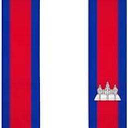 Cambodia Flag Cool Graduation Shawl Sash Stole Wraps Scraf For International Study Pride Women Men-image-99