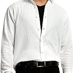 Men’s Regular Fit Textured Fabric Shirt – Breathable & Stylish Casual and Formal Wear-image-40