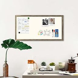 ArtzFolio Whites Family Floral White Colour | Framed Magnetic Dry Erase White Board | Includes Sticky Notes, Magnet Buttons & Markers | Antique Golden Frame | 24 x 12 inch (61 x 30 cms)-image-32