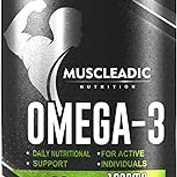 MUSCLEADIC NUTRITION Omega 3, 1000 mg Omega 3 with 360 mg EPA & 240 mg DHA, for Brain, Heart, Eyes, and Joints Health, 90 Fish Oil Capsules-image-25