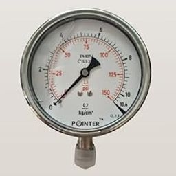 4" Glycerin filled pressure gauge Stainless steel body 3/8 Thread 150 PSI POINTER-24
