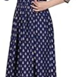 Red Floral Print Cotton Midi Dress with 3/4 Sleeves, Maternity Gown Women Pregnancy Zipper Gown-image-44