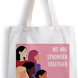 Canvas Tote Bags for Women, College Bag for Girls, Tote Bag for Shopping, Travel & Beach Bags for Women - Girls We Are Strong - D No - 254-image-75