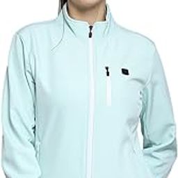 Solid Green Mock Neck Full Sleeve Sweatshirt for Womens-image-15