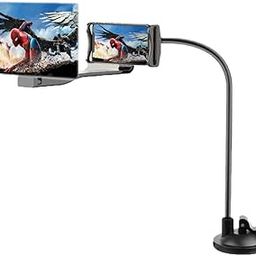 2 in 1 Phone Magnifying Screen, Gooseneck Phone Screen Amplifier,Flexible Phone Holder, Screen Magnifier for Cell Phone for All Smartphones (Color : Black, Size : 8inch)-7