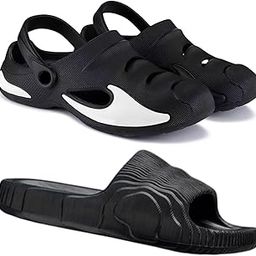 Combo Pack of 2 Slipper/Flip Flops/Slides/Clogs/Sandals for Men (Clog-700 Vs Addi)-image-77