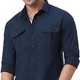 Men's Cotton Full Sleeve Regular Fit Casual Solid Shirt-image-65