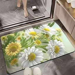 VHKD Rubber Water Absorbent Rectangular Mats for Bathroom Door Mat Anti Slip Skid Bath Mat (Design 7), 58x38cm, Multicolor-image-52