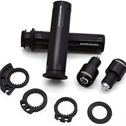 0TO6 Barracuda Handle Grip with Synthetic Rubber Handle Bar Grip with Metallic Bar Ends for Universal for Bike (Pack of 2)- Black-picture-23