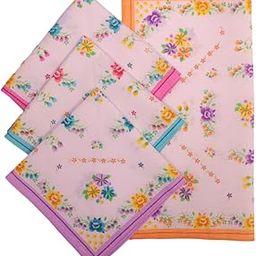 Fine Touch 100% Cotton Multicolor Exclusive Printed Big Size Women's Handkerchief | 14.5x14.5 | Ladies Handkerchief-image-12