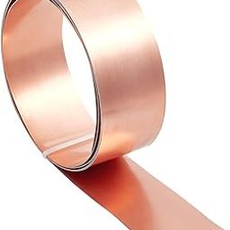 BENECREAT 65.6 FT Copper Sheet Roll, 2" Width 26 Ga, Unplated Pure Copper Strip Copper Flashing Metal Foil Plate for DIY Projects-image-9