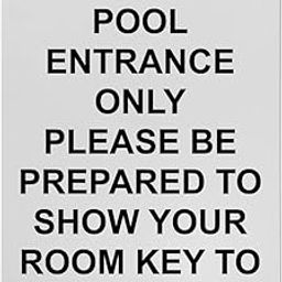 Hotel Guest Pool Entrance Only Please Sign, 8.5 x 11 in" OSHA Compliant Swimming Pool Sign, Weatherproof Plastic, UV resistant & Easy-to-Read Signage-image-101