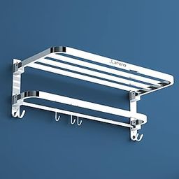 Arena Dual Folding Towel Holder in Bathroom Hanger for Clothes, Stainless Steel Towel Rod for Bathroom (Towel Rack in Bathroom), Heavy Duty Material Bathroom Towel Hanger for Wall (18 Inch)-image-19