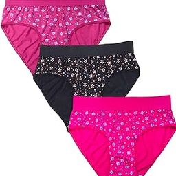 Women's and Girl's Cotton Printed Hipster Inner Elastic Panty (Color Maroon,Black,Pink)-image-66