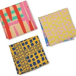 Hexafun Women's100% Organic Premium Pure Cotton Handkerchiefs Printed Stylish Small Size (Pack of 3)-image-14