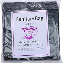 Sanitary Disposal Bags | 100 Bags | Pad Disposable Bags for Discreet Disposal of Tampons, Condoms, Sanitary Pads, Panty Liner & Personal Hygiene Waste-image-3