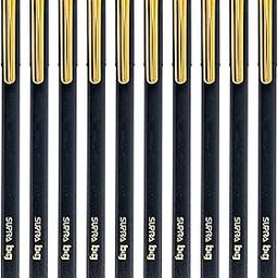Supra B&G 0.7mm Ball Pen Jar Pack | Stylish Blue Body with UV Golden Clip | Extended Writing Lengths with Lesser Pressure | Blue Ink, Pack of 50-25