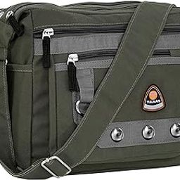 Canvas Sling Cross Body Travel Office Business & College Messenger One Side Shoulder Bag Multi Pocket Sling Bag for Men & Women - 30 x 13 x 26 CM-image-44