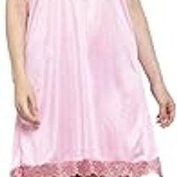 secret wish Women's Light Pink Solid Satin Babydoll (Free Size)-picture-45