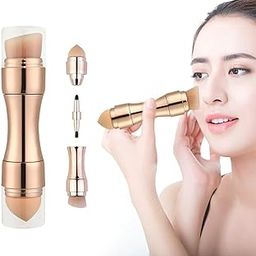 Makeup Brush Set, Travel 4 in 1 Brush Sets in Makeup, Portable Mini Cosmetic Make Up Brushes Kit Includes Foundation Brush, Face Brush, Lip Brush & Concealer Brush-image-34