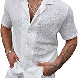 Men's Regular Fit Cotton Blend Shirts | Half Sleeve Solid Pattern | Casual Wear for Everyday Style-image-24
