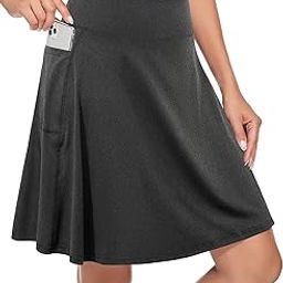 Women's 20" Knee Length Skorts Skirts Tennis Athletic Golf Causal Skort with 4 Pockets-image-35