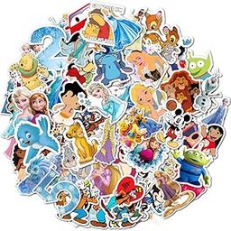 Vinyl 50 Pcs Princess Stickers Set for Kids Princess Cartoon Characters Decals for Children Cute Water Bottles, Laptops, and Luggage - Ideal for Kids, Teens, and Adults-image-0