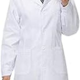 Women Girls Ladies Long Lab Coats Hospital Uniform Work Clothing Accessories M|Clothing Shoes & Accessories | Uniforms & Work Clothing | Lab Coats-53