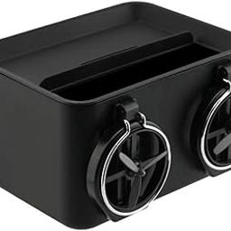 AutoBizarre Multifunctional Car Armrest Storage Box with 2 Foldable Cup Holders/Glass Holder, Tissue Paper Dispenser, Mobile Holder, Storage Pocket (Black)-image-50