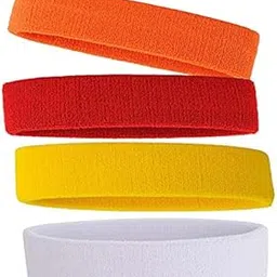 r lon R-LON Workout Headband for Women & Men - Moisture Wicking & Non-Slip Exercise Hairband or Sports Sweatband -Ideal for All Sports Like Tennis, TT, Badminton, Running and Yoga (4 PC) a64-picture-11