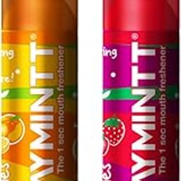 Spraymintt Mouth Freshener | 175+ sprays of instant long lasting with Zero Calories Freshness | Orangewave flavour + Brezeberry flavour | 15g - Combo of 2-image-58