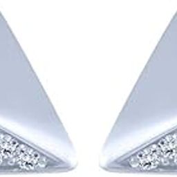 18k (750) White Gold and Diamond Stud Earrings for Women-image-97