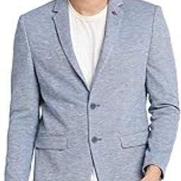 Men Cotton Stretch Dobby Print Heather Grey Blazer-image-57