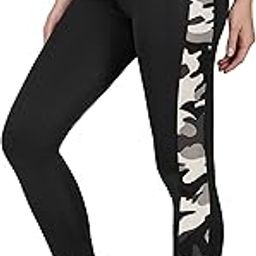 Gym wear Workout Leggings Tights Ankle Length Stretchable Sports Leggings | Sports Fitness Yoga Track Pants for Girls & Women (Size - XXL, Black)-image-104