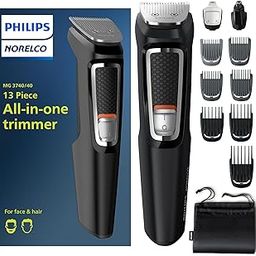 Norelco Philips Multi Groomer All-In-One Trimmer Series 3000-13 Piece Mens Grooming Kit For Beard, Face, Nose, Ear Hair Trimmer And Hair Clipper - No Blade Oil Needed, Mg3740/40-image-40