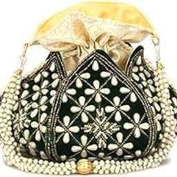 Handmade Wedding Bag Stylish Color & Design Women's & Girl's Potli bag-15