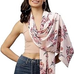 Cotton Blend Printed Summer Scarves Stole for Women Sun Protection Cotton Face Scarf for Girls-30