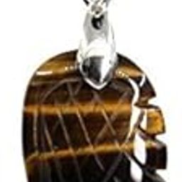 35MM Natural Gemstone Handmade Carved Angel Wing Pendant Necklaces 18"-image-101