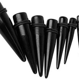 ™ 3x8 x Black Acrylic Expander Taper Ear Stretching Plug | Body Piercing Jewelry | Body Jewelry | Fashion Jewelry-image-50
