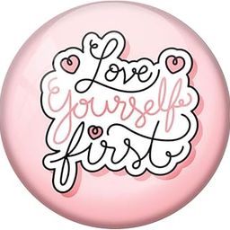 AVI Pink Metal Fridge Magnet with Positive Quotes Love Your self First Design MR8001141-image-25