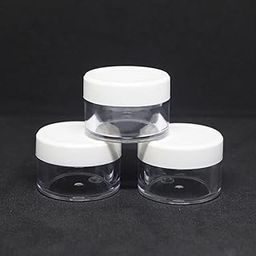 Nsb Herbals 15 g Empty Acrylic San Jar Transparent/Clear Cosmetic Container with While Lid and Leakproof Inner lids for Lip Balms, Lip Scrubs, Body Butters, Eyeshadow, Makeup & DIY Products (12)-image-36