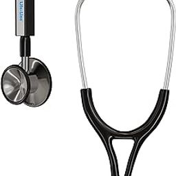 LIFE LINE Cardio SS Stethoscope (Black) | Single Side Diaphragm Stainless Steel Chest Piece for Adult | 2-way Tube | Suitable for Doctors-26