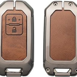 HKR CAR HUB Metal Leather Key Cover with Key Chain Pack of 1 pcs Compatibel with Suz Swift, Ertiga XL-6 2 Button-image-23