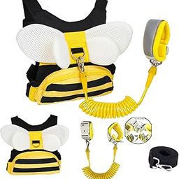SNOWIE SOFT® Toddler Harness with Anti Lost Wrist Link - 3-in-1 Baby Safety Leash Backpack, Adjustable Kids Walking Belt with Pocket,Child Locking Wristband for Boys & Girls for Outdoor Travel, Yellow-image-64