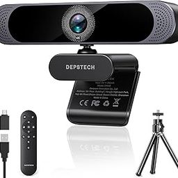 4K Webcam, Ultra HD 1/2.55'' Sony Sensor, 3X Digital Zoom, Dual Noise-Canceling Microphones, Remote Control, Auto Focus, Streaming Webcam for PC, Mac, Laptop, Video Call, Zoom, Skype, Teams-29
