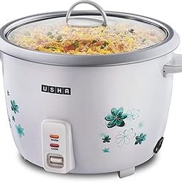 USHA RC28GS1 Steamer 1000 Watt Automatic Rice Cooker 2.8 Litres with Powerful Heating Element, Keep Rice Warm for 5 Hrs, Steamer, Trivet Plate & more accessories, 5 Yrs Warranty (White)-picture-32