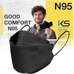 Kashi Surgicals KS Premium N95 Mask for Men & Women — Reusable Mask — Japanese Willow Mask - Korean KF94 Face Mask — 4 Layer DRDO, ISI (BIS) Certified FFP2 Protection-23