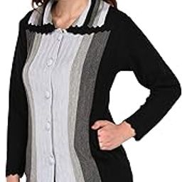 Women Winter Wear Button Double Collar Cardigan-image-63