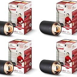 Murphy 10W Black Body Cylindrical Surface Mounted Spot Light Down Light (Natural White, Pack of 4)-image-94